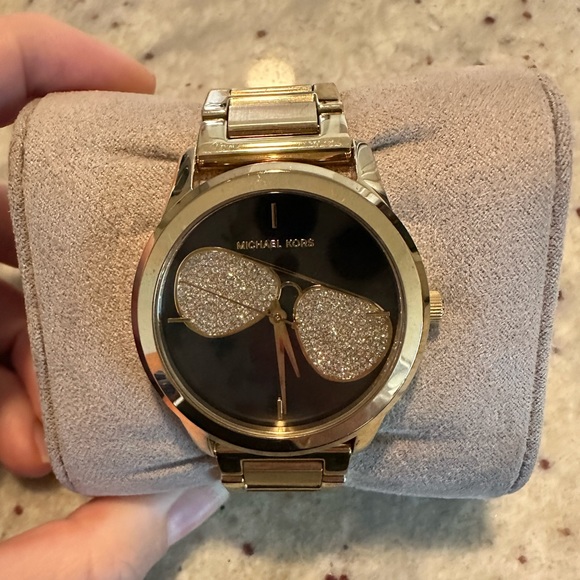 Michael Kors Crystal Aviator Watch - Picture 3 of 5